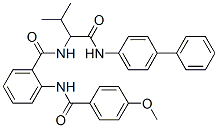 (9Ci)-N-[1-[([1,1-聯(lián)苯]-4-基氨基)羰基]-2-甲基丙基]-2-[(4-甲氧基苯甲?；?氨基]-苯甲酰胺結(jié)構(gòu)式_345244-52-2結(jié)構(gòu)式