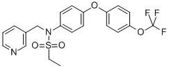 N-(3-吡啶基甲基)-N-[4-[4-(三氟甲氧基)苯氧基]苯基]-乙磺酰胺結(jié)構(gòu)式_353232-94-7結(jié)構(gòu)式