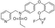 N-(3-吡啶基甲基)-N-[4-[2-(三氟甲氧基)苯氧基]苯基]-乙磺酰胺結(jié)構(gòu)式_353235-41-3結(jié)構(gòu)式