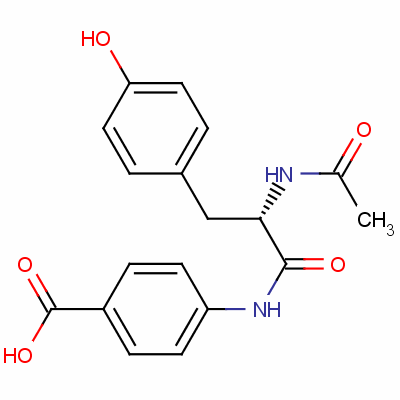 (S)-4-[[2-(乙?；被?-3-(4-羥基苯基)-1-氧代丙基]氨基]苯甲酸結(jié)構(gòu)式_38219-60-2結(jié)構(gòu)式