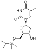 5-O-叔丁基二甲基甲硅烷基-胸腺嘧啶脫氧核苷結(jié)構(gòu)式_40733-28-6結(jié)構(gòu)式