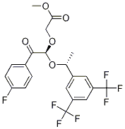 2-[(1S)-1-[(1R)-1-[3,5-雙(三氟甲基)苯基]乙氧基]-2-(4-氟苯基)-2-氧代乙氧基]乙酸甲酯結(jié)構(gòu)式_419574-29-1結(jié)構(gòu)式