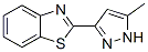 (9ci)-2-(5-甲基-1H-吡唑-3-基)-苯并噻唑結(jié)構(gòu)式_43193-09-5結(jié)構(gòu)式