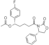 (4S)-3-[(5S)-5-(4-氟苯基)-5-乙酰氧基-1-氧代戊基]-4-苯基-2-噁唑烷酮結(jié)構(gòu)式_433953-58-3結(jié)構(gòu)式