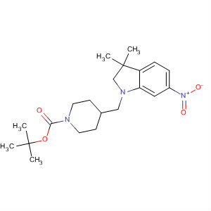 3,3-Dimethyl-1-(1-boc-piperidin-4-ylmethyl)-6-nitro-2,3-dihydro-1h-indoleStructure,453560-61-7Structure 3,3-Dimethyl-1-(1-boc-piperidin-4-ylmethyl)-6-nitro-2,3-dihydro-1h-indole Structure,453560-61-7Structure
