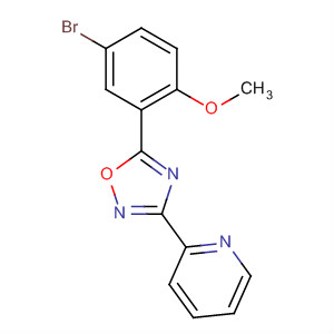 3-(Pyridin-2-yl)-5-(5-bromo-2-methoxyphenyl)-1,2,4-oxadiazoleStructure,453566-34-2Structure 3-(Pyridin-2-yl)-5-(5-bromo-2-methoxyphenyl)-1,2,4-oxadiazole Structure,453566-34-2Structure
