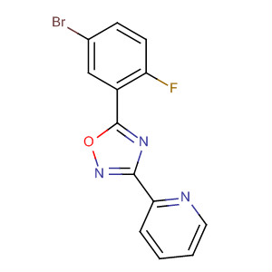 3-(Pyridin-2-yl)-5-(5-bromo-2-fluorophenyl)-1,2,4-oxadiazoleStructure,453566-35-3Structure 3-(Pyridin-2-yl)-5-(5-bromo-2-fluorophenyl)-1,2,4-oxadiazole Structure,453566-35-3Structure