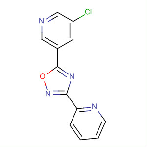 3-(Pyridin-2-yl)-5-(5-chloro-pyrid-3-yl)-1,2,4-oxadiazoleStructure,453566-38-6Structure 3-(Pyridin-2-yl)-5-(5-chloro-pyrid-3-yl)-1,2,4-oxadiazole Structure,453566-38-6Structure