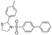 (9CI)-3-([1,1-聯(lián)苯]-4-基磺?；?-2-(4-甲基苯基)-噻唑烷結(jié)構(gòu)式_477516-24-8結(jié)構(gòu)式