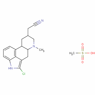 麥角腈甲磺酸鹽結構式_51473-23-5結構式