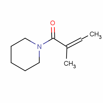 1-(2-Methyl-1-oxobut-2-enyl)piperidineStructure,54533-29-8Structure 1-(2-Methyl-1-oxobut-2-enyl)piperidine Structure,54533-29-8Structure