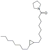 1-[8-(2-辛基環(huán)丙基)辛?；鵠吡咯烷結(jié)構(gòu)式_56630-59-2結(jié)構(gòu)式