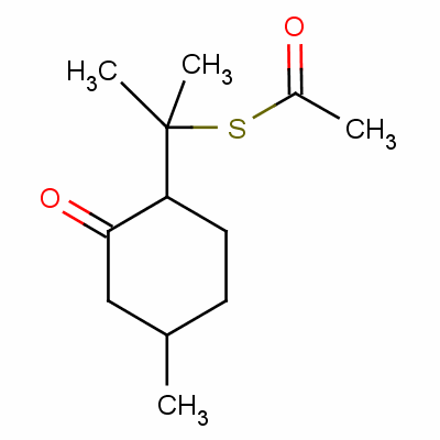 S-[1-甲基-1-(4-甲基-2-氧代環(huán)己基)乙基](1R-反式)硫代乙酸酯結(jié)構(gòu)式_57074-34-7結(jié)構(gòu)式