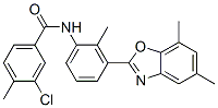 (9ci)-3-氯-n-[3-(5,7-二甲基-2-苯并噁唑基)-2-甲基苯基]-4-甲基-苯甲酰胺結構式_590395-75-8結構式