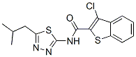 (9ci)-3-氯-n-[5-(2-甲基丙基)-1,3,4-噻二唑-2-基]-苯并[b]噻吩-2-羧酰胺結(jié)構(gòu)式_600122-39-2結(jié)構(gòu)式
