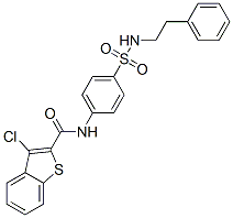 (9ci)-3-氯-n-[4-[[(2-苯基乙基)氨基]磺?；鵠苯基]-苯并[b]噻吩-2-羧酰胺結(jié)構(gòu)式_600122-48-3結(jié)構(gòu)式