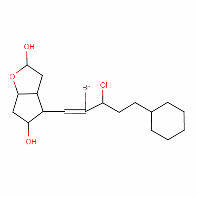 4-(2-溴-5-環(huán)己基-3-羥基-1-戊烯-1-基)六氫-2H-環(huán)戊并[b]呋喃-2,5-二醇結構式_60057-00-3結構式