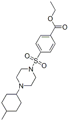 (9ci)-4-[[4-(4-甲基環(huán)己基)-1-哌嗪]磺?；鵠-苯甲酸乙酯結(jié)構(gòu)式_604762-05-2結(jié)構(gòu)式