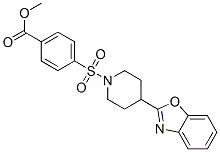 (9ci)-4-[[4-(2-苯并噁唑基)-1-哌啶基]磺?；鵠-苯甲酸甲酯結(jié)構(gòu)式_606082-35-3結(jié)構(gòu)式