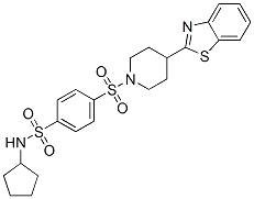(9ci)-4-[[4-(2-苯并噻唑)-1-哌啶基]磺酰基]-n-環(huán)戊基-苯磺酰胺結(jié)構式_606082-88-6結(jié)構式
