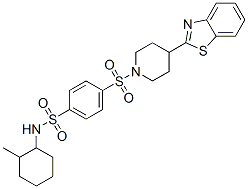 (9ci)-4-[[4-(2-苯并噻唑)-1-哌啶基]磺?；鵠-n-(2-甲基環(huán)己基)-苯磺酰胺結(jié)構(gòu)式_606082-91-1結(jié)構(gòu)式