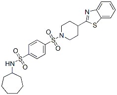 (9ci)-4-[[4-(2-苯并噻唑)-1-哌啶基]磺?；鵠-n-環(huán)庚基-苯磺酰胺結(jié)構(gòu)式_606083-01-6結(jié)構(gòu)式