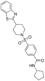 (9ci)-4-[[4-(2-苯并噻唑)-1-哌啶基]磺?；鵠-n-環(huán)戊基-苯甲酰胺結(jié)構(gòu)式_606083-22-1結(jié)構(gòu)式