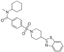 (9ci)-4-[[4-(2-苯并噻唑)-1-哌啶基]磺酰基]-n-環(huán)己基-n-甲基-苯甲酰胺結(jié)構(gòu)式_606083-28-7結(jié)構(gòu)式