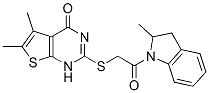 (9ci)-1-[[(1,4-二氫-5,6-二甲基-4-氧代噻吩并[2,3-d]嘧啶-2-基)硫代]乙?；鵠-2,3-二氫-2-甲基-1H-吲哚結(jié)構(gòu)式_606107-63-5結(jié)構(gòu)式