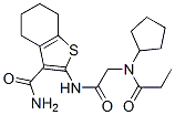 (9ci)-2-[[[環(huán)戊基(1-氧代丙基)氨基]乙?；鵠氨基]-4,5,6,7-四氫-苯并[b]噻吩-3-羧酰胺結(jié)構(gòu)式_606109-00-6結(jié)構(gòu)式