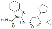 (9ci)-2-[[[環(huán)戊基(環(huán)丙基羰基)氨基]乙?；鵠氨基]-4,5,6,7-四氫-苯并[b]噻吩-3-羧酰胺結(jié)構(gòu)式_606109-37-9結(jié)構(gòu)式