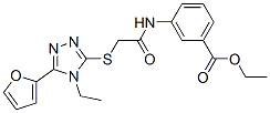 (9ci)-3-[[[[4-乙基-5-(2-呋喃)-4H-1,2,4-噻唑-3-基]硫代]乙酰基]氨基]-苯甲酸乙酯結(jié)構(gòu)式_606111-50-6結(jié)構(gòu)式