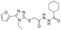 (9ci)-2-[[[4-乙基-5-(2-呋喃)-4H-1,2,4-噻唑-3-基]硫代]乙?；鵠肼環(huán)己烷羧酸結(jié)構(gòu)式_606111-53-9結(jié)構(gòu)式