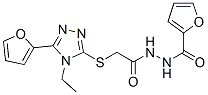 (9ci)-2-[[[4-乙基-5-(2-呋喃)-4H-1,2,4-噻唑-3-基]硫代]乙?；鵠肼2-呋喃羧酸結(jié)構(gòu)式_606111-69-7結(jié)構(gòu)式