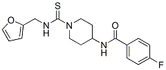 (9ci)-4-氟-n-[1-[[(2-呋喃甲基)氨基]硫氧代甲基]-4-哌啶基]-苯甲酰胺結構式_606112-40-7結構式