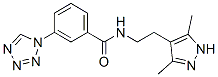 (9ci)-n-[2-(3,5-二甲基-1H-吡唑-4-基)乙基]-3-(1H-四唑-1-基)-苯甲酰胺結(jié)構(gòu)式_606134-47-8結(jié)構(gòu)式