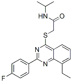 (9ci)-2-[[8-乙基-2-(4-氟苯基)-4-喹唑啉]硫代]-n-(1-甲基乙基)-乙酰胺結(jié)構(gòu)式_606134-58-1結(jié)構(gòu)式