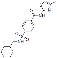 (9ci)-4-[[(環(huán)己基甲基)氨基]磺?；鵠-n-(4-甲基-2-噻唑)-苯甲酰胺結(jié)構(gòu)式_606134-87-6結(jié)構(gòu)式