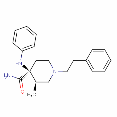 Cis-3-methyl-1-phenethyl-4-(phenylamino)piperidine-4-carboxamideStructure,61085-92-5Structure Cis-3-methyl-1-phenethyl-4-(phenylamino)piperidine-4-carboxamide Structure,61085-92-5Structure