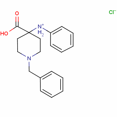 1-Benzyl-4-(phenylamino)piperidine-4-carboxylic acid monohydrochlorideStructure,61087-51-2Structure 1-Benzyl-4-(phenylamino)piperidine-4-carboxylic acid monohydrochloride Structure,61087-51-2Structure