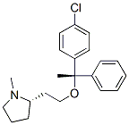 (-)-(2S)-2-[2-(αS)-(4-氯苯基-α-甲基-α-苯基芐氧基)乙基]-1-甲基吡咯烷結(jié)構(gòu)式_61826-27-5結(jié)構(gòu)式