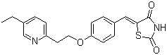 5-[[4-[2-(5-乙基-2-吡啶基)乙氧基]苯基]亞甲基]-2,4-噻唑二酮結構式_627502-58-3結構式