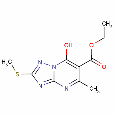 7-羥基-5-甲基-2(甲基硫代)-1,2,4-噻唑并[1,5-a]嘧啶-6-羧酸乙酯結(jié)構(gòu)式_63123-21-7結(jié)構(gòu)式