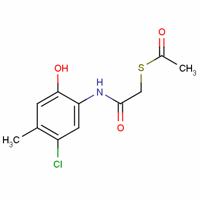 S-[2-[(5-氯-2-羥基-4-甲基苯基)氨基]-2-氧代乙基]硫代乙酸酯結(jié)構(gòu)式_63148-80-1結(jié)構(gòu)式