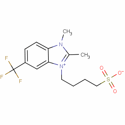 1,2-Dimethyl-3-(4-sulfobutyl)-5-(trifluoromethyl)-1h-benzimidazolium inner saltStructure,63815-69-0Structure 1,2-Dimethyl-3-(4-sulfobutyl)-5-(trifluoromethyl)-1h-benzimidazolium inner salt Structure,63815-69-0Structure