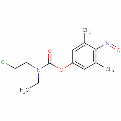 N-(2-chloroethyl)-n-ethylcarbamic acid 4-nitroso-3,5-xylyl esterStructure,63884-90-2Structure N-(2-chloroethyl)-n-ethylcarbamic acid 4-nitroso-3,5-xylyl ester Structure,63884-90-2Structure