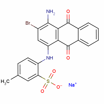 6-[(4-氨基-3-溴-9,10-二氫-9,10-二氧代-1-蒽基)氨基]甲苯-3-磺酸鈉結(jié)構(gòu)式_6424-75-5結(jié)構(gòu)式