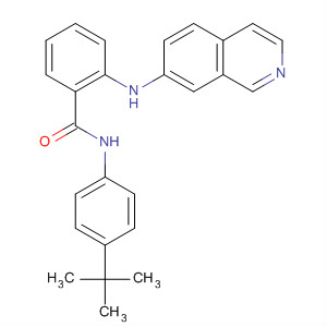 N-(4-tert-butyl-phenyl)-2-(isoquinolin-7-ylamino)-benzamideStructure,645418-85-5Structure N-(4-tert-butyl-phenyl)-2-(isoquinolin-7-ylamino)-benzamide Structure,645418-85-5Structure