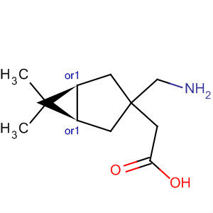 (1r,5s)-rel-(9ci)-3-(氨基甲基)-6,6-二甲基-雙環(huán)[3.1.0]己烷-3-乙酸結構式_663616-77-1結構式