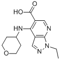 1-乙基-4-[(四氫-2H-吡喃-4-基)氨基]-1H-吡唑并[3,4-b]吡啶-5-羧酸結(jié)構(gòu)式_675112-03-5結(jié)構(gòu)式